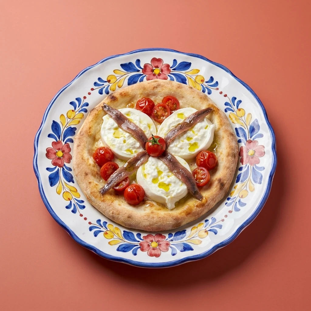 Burrata e alici